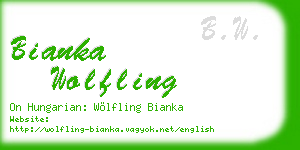 bianka wolfling business card