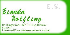 bianka wolfling business card